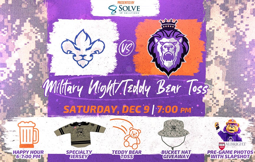 Reading Royals - Military Appreciation Night + Teddy Bear Toss